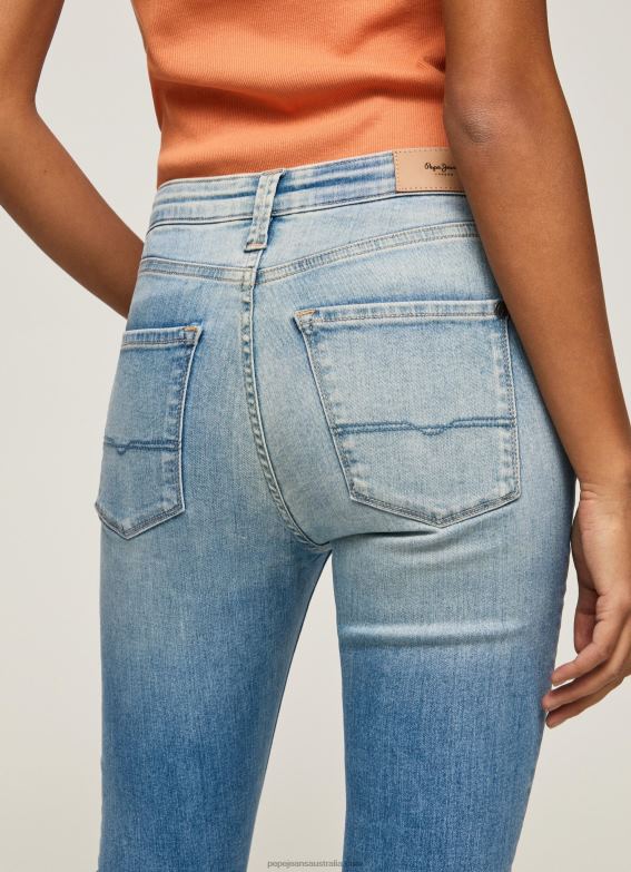 Women Denim Pepe Jeans Regent High Waisted Skinny Fit Jeans 60J4052 - Image 4