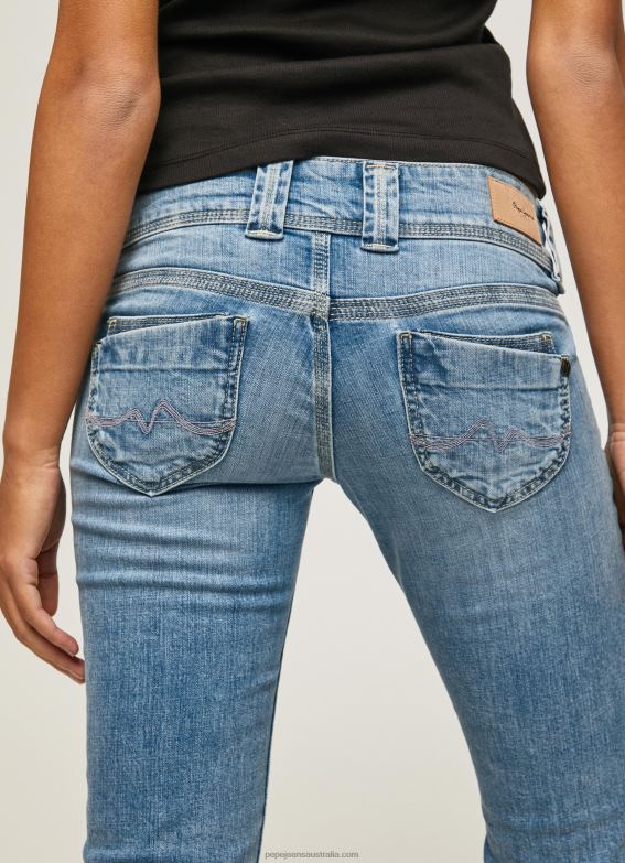 Women Denim Pepe Jeans Regular Fit 3/4 Denim Shorts 60J40508 - Image 5