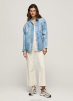 Women Denim Pepe Jeans Regular Fit Denim Overshirt 60J40352 - Image 4