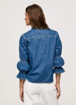 Women Denim Pepe Jeans Regular Fit Denim Shirt 60J4096 - Image 4