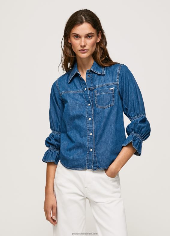 women_denim_pepe_jeans_regular_fit_denim_shirt_60j4096.jpg Women Denim Pepe Jeans Regular Fit Denim Shirt 60J4096 - Image 1
