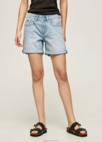 Women Denim Pepe Jeans Regular Fit Denim Shorts 60J40492 - Image 2