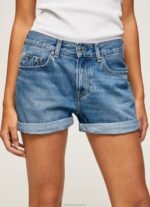 Women Denim Pepe Jeans Regular Fit Denim Shorts 60J40496 - Image 3