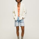 Women Denim Pepe Jeans Regular Fit Denim Shorts 60J40499