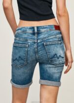 Women Denim Pepe Jeans Regular Fit Denim Shorts 60J40513 - Image 5