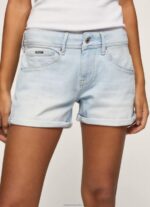 Women Denim Pepe Jeans Regular Fit Denim Shorts 60J40521 - Image 3