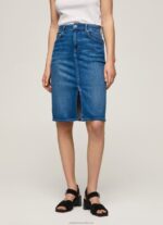 Women Denim Pepe Jeans Regular Fit Denim Skirt 60J40485 - Image 2