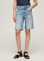 Women Denim Pepe Jeans Relaxed Fit Denim Shorts 60J40486 - Image 2