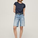 Women Denim Pepe Jeans Relaxed Fit Denim Shorts 60J40486