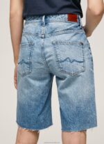 Women Denim Pepe Jeans Relaxed Fit Denim Shorts 60J40486 - Image 5