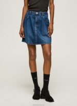 Women Denim Pepe Jeans Short Cotton Denim Skirt 60J4099 - Image 2