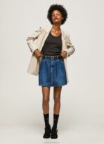 Women Denim Pepe Jeans Short Cotton Denim Skirt 60J4099