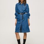 Women Denim Pepe Jeans Short Denim Shirt Dress 60J40101