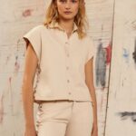 Women Denim Pepe Jeans Short Sleeved Denim Shirt 60J40339