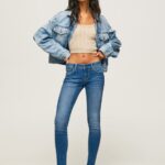 Women Denim Pepe Jeans Soho Midrise Skinny Fit Jeans 60J4048