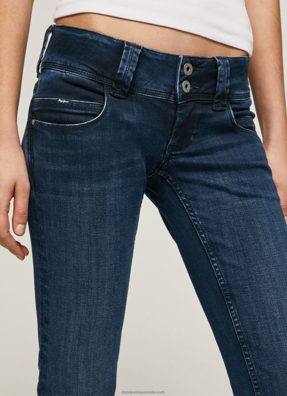 Women Denim Pepe Jeans Venus Straight Fit Low Waist Jeans 60J403 - Image 3