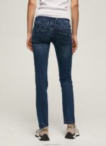 Women Denim Pepe Jeans Venus Straight Fit Low Waist Jeans 60J403 - Image 4