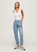 Women Denim Pepe Jeans Violet High Waisted Relaxed Fit Jeans 60J4077