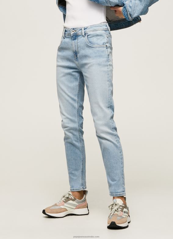 Women Denim Pepe Jeans Violet High Waisted Relaxed Fit Jeans 60J4085 - Image 2