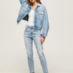 Women Denim Pepe Jeans Violet High Waisted Relaxed Fit Jeans 60J4085