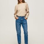 Women Denim Pepe Jeans Violet Mom Carrot Fit High Waist Jeans 60J4082