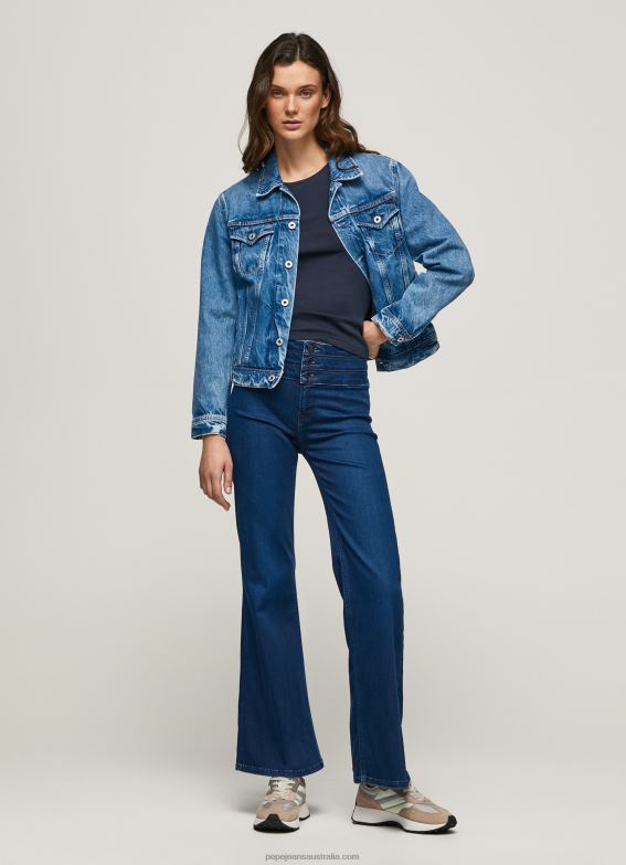 women_denim_pepe_jeans_willa_flared_fit_high_waisted_jeans_60j4062.jpg Women Denim Pepe Jeans Willa Flared Fit High Waisted Jeans 60J4062 - Image 1