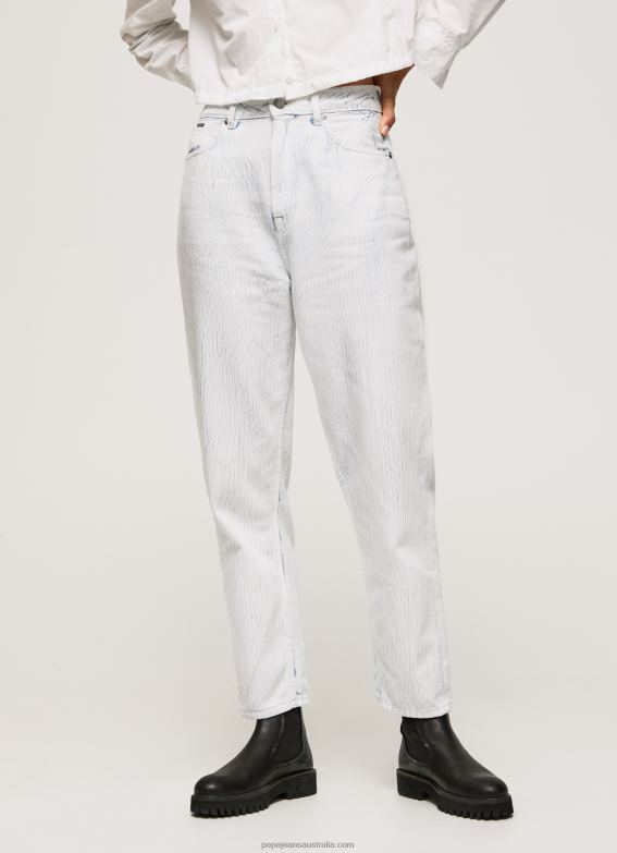 Women Denim Pepe Jeans Willow High Waisted Tapered Fit Jeans 60J4066 - Image 3
