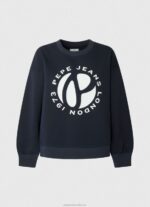 Women Dulwich Pepe Jeans Circular Logo Cotton Jumper 60J40279 - Image 5