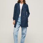 Women Dulwich Pepe Jeans Classic Twill Trench Coat 60J40107