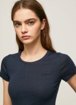 Women Dulwich Pepe Jeans Cotton T-Shirt With Logo 60J40417 - Image 3