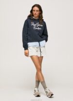 Women Dulwich Pepe Jeans Embroidered Logo Cotton Jumper 60J40268 - Image 2