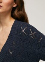 Women Dulwich Pepe Jeans Openwork Cardigan With V Neckline 60J40239 - Image 3