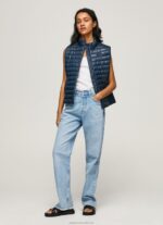 Women Dulwich Pepe Jeans Rubber Patch Logo Padded Waistcoat 60J40118