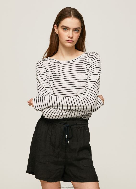 women_dulwich_pepe_jeans_striped_long_sleeved_t_shirt_60j40436.jpg Women Dulwich Pepe Jeans Striped Long Sleeved T-Shirt 60J40436 - Image 1