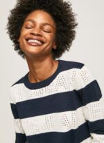 Women Dulwich Pepe Jeans Striped Print Cotton Jersey 60J40255
