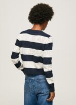 Women Dulwich Pepe Jeans Striped Print Cotton Jersey 60J40255 - Image 4