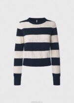 Women Dulwich Pepe Jeans Striped Print Cotton Jersey 60J40255 - Image 5