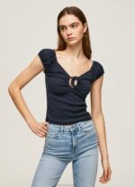 Women Dulwich Pepe Jeans Sweetheart Neckline T-Shirt 60J40438