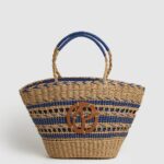Women Dulwich Pepe Jeans Woven Straw Basket Bag 60J40743