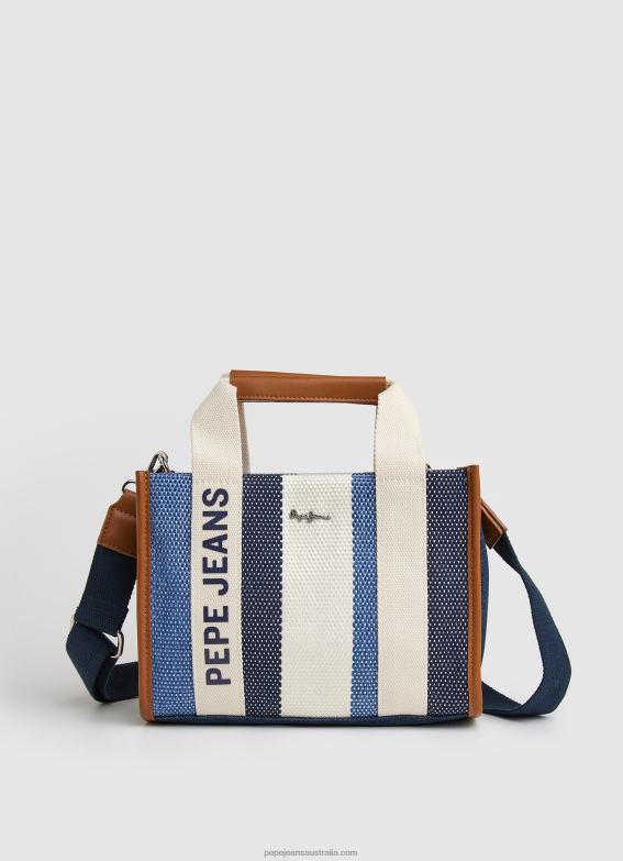 Women Dulwich Pepe Jeans Zig Zag Fabric Shopper Bag 60J40739 - Image 5