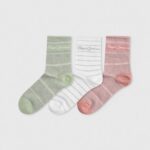 Women Ecru Pepe Jeans 3Pack Striped Socks 60J40565
