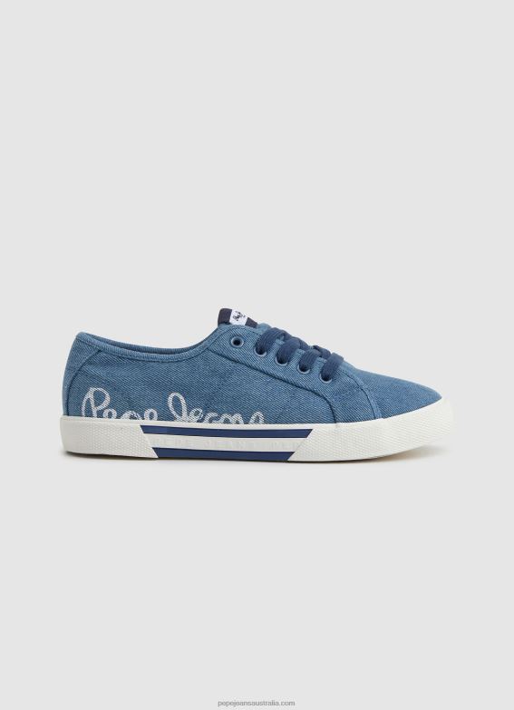 women_factory_blue_pepe_jeans_basic_brady_denim_sneakers_60j40633.jpg Women Factory Blue Pepe Jeans Basic Brady Denim Sneakers 60J40633 - Image 1