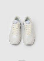Women Factory White Pepe Jeans London Part Combined Sneakers 60J40588 - Image 2