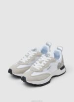 Women Factory White Pepe Jeans Lucky Leo Combined Sneakers 60J40573 - Image 3