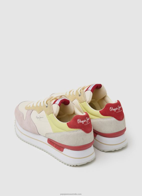 Women Factory White Pepe Jeans Rusper Sweet Combined Sneakers 60J40595 - Image 4