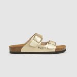 Women Golden Pepe Jeans Oban Claic Anatomical Sandals 60J40674