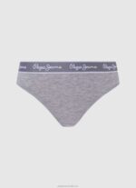 Women Grey Marl Pepe Jeans Classic Panty With Printed Logo 60J40546 - Image 3
