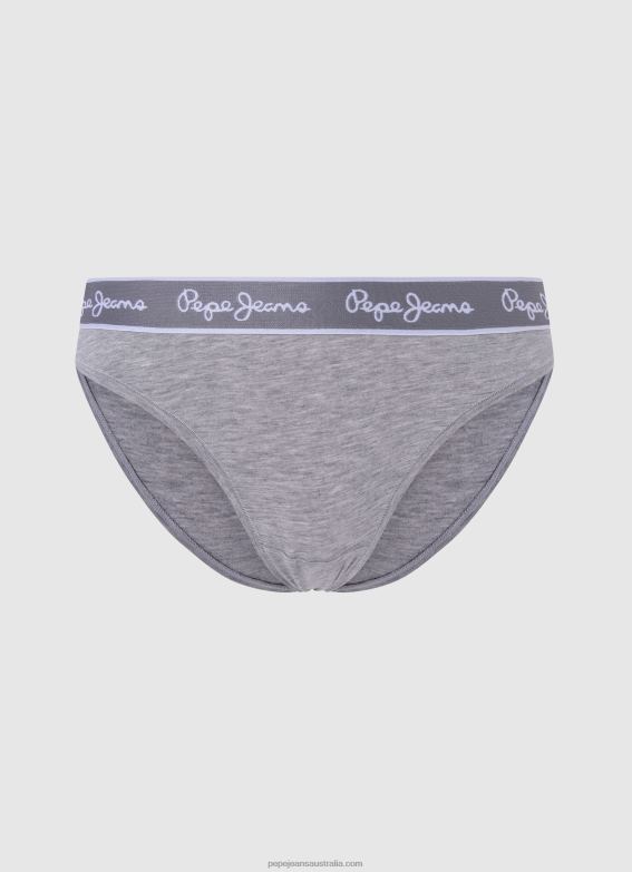 women_grey_marl_pepe_jeans_classic_panty_with_printed_logo_60j40546.jpg Women Grey Marl Pepe Jeans Classic Panty With Printed Logo 60J40546 - Image 1