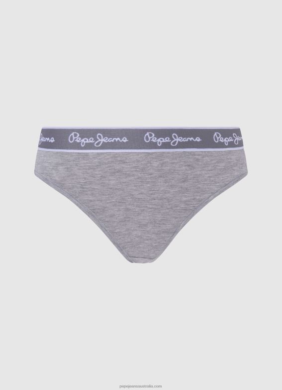 women_grey_marl_pepe_jeans_classic_thong_with_printed_logo_60j40545.jpg Women Grey Marl Pepe Jeans Classic Thong With Printed Logo 60J40545 - Image 1