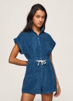 Women Jarman Pepe Jeans Short Velvet Jumpsuit 60J40209